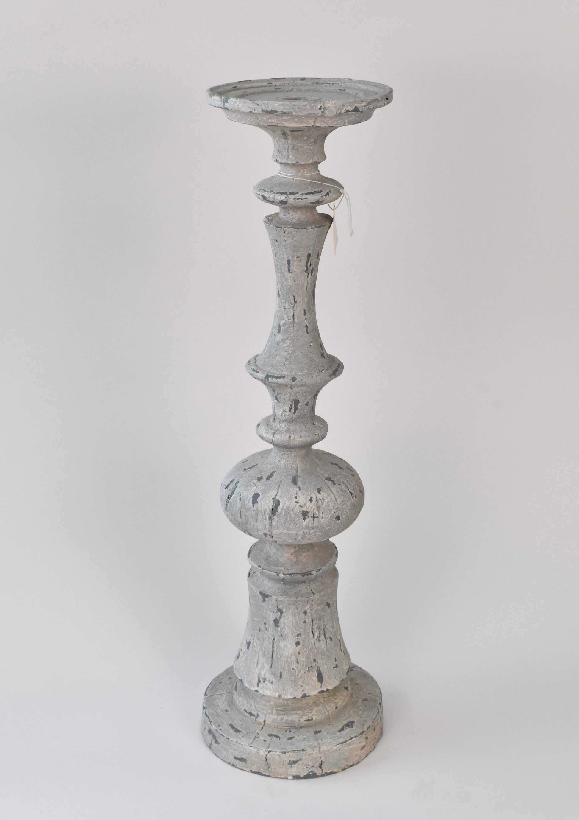 White Textured Candle Holder