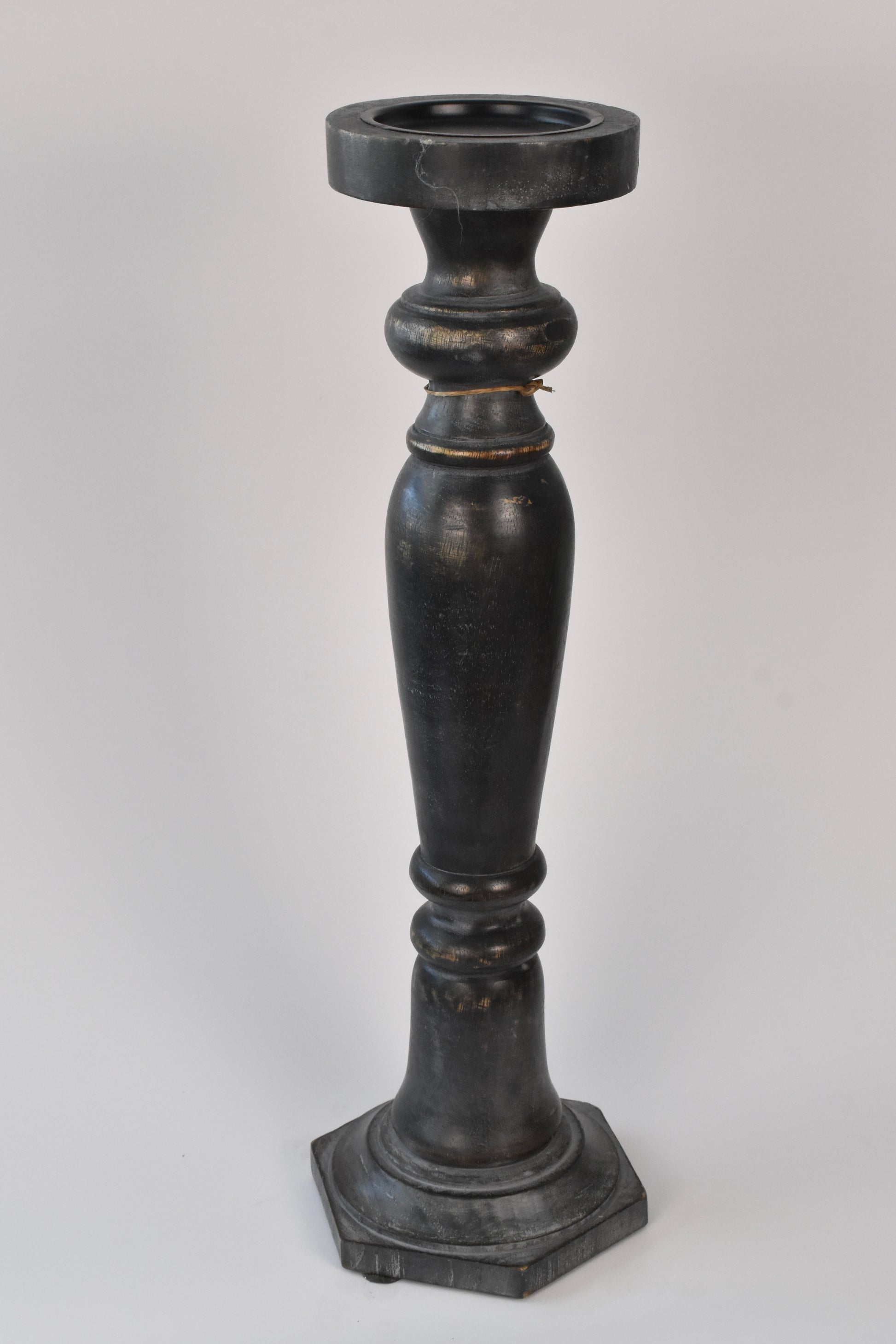 Large Wood Candle Base