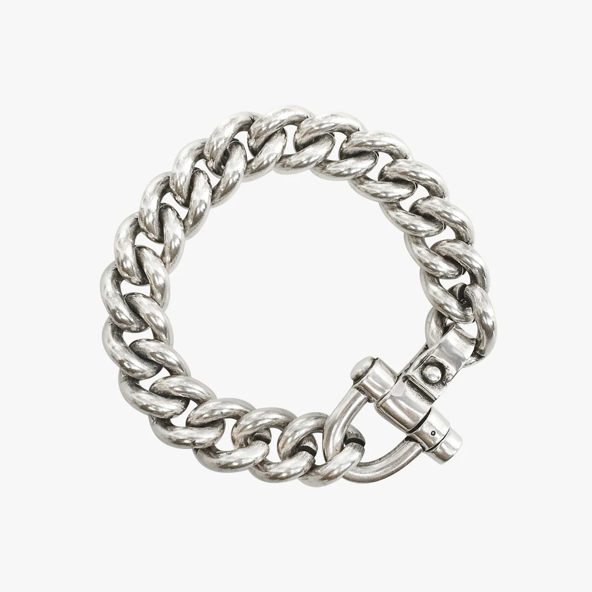 Chunky Curb Link Bracelet – Silver