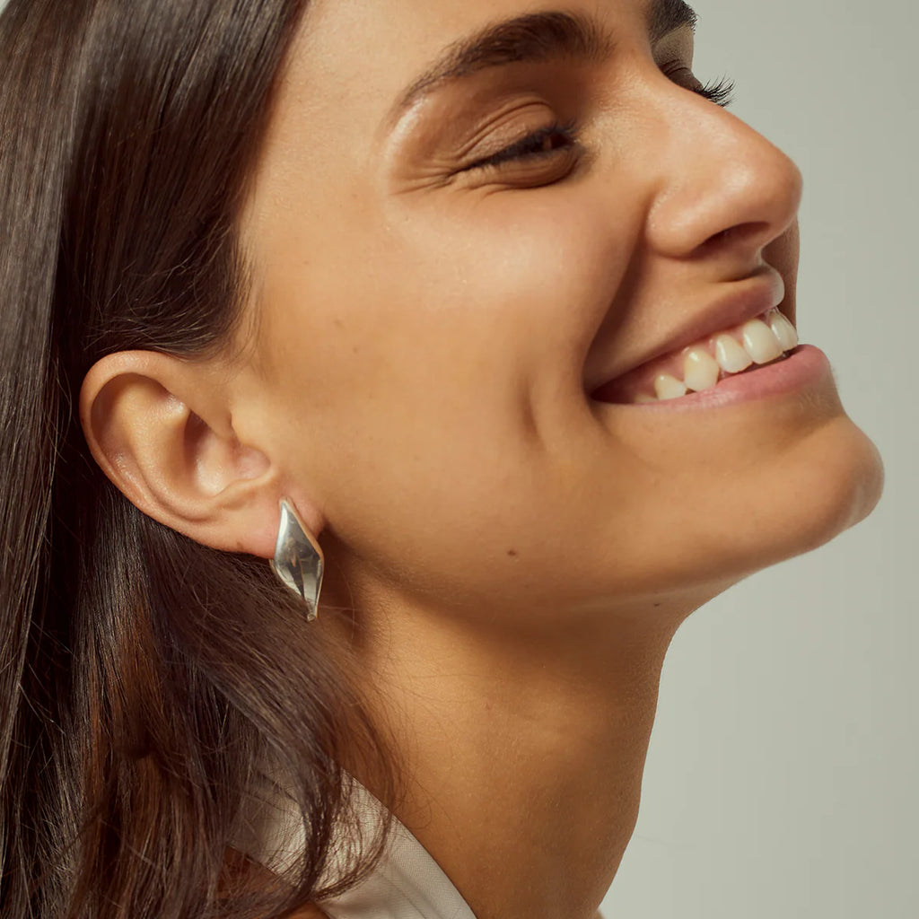 Sunflower Earrings - Silver