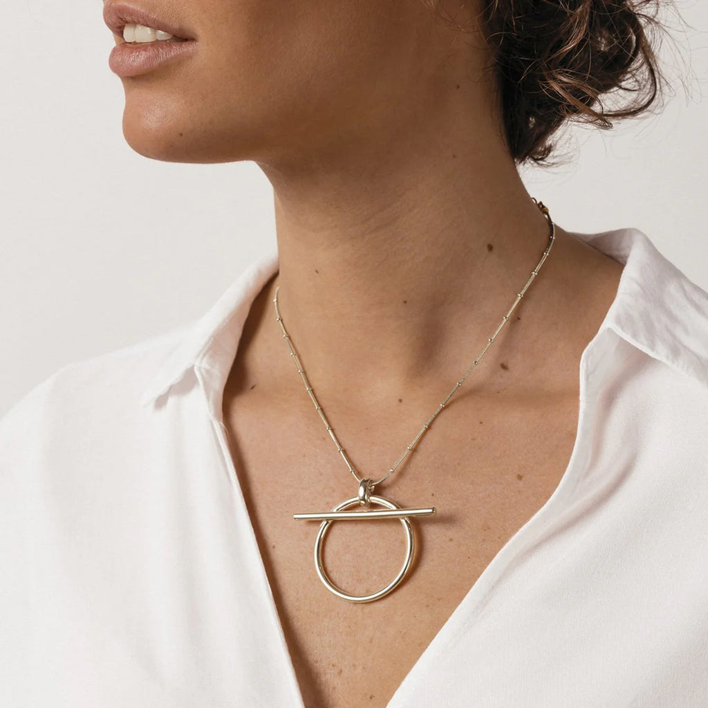 Origins Slim Ball Necklace - Silver