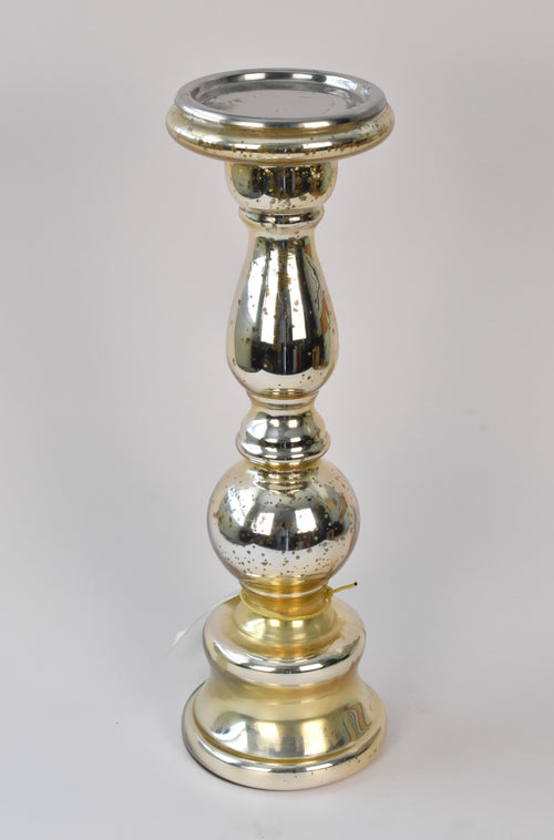 15" Gold Pillar Cande Holder