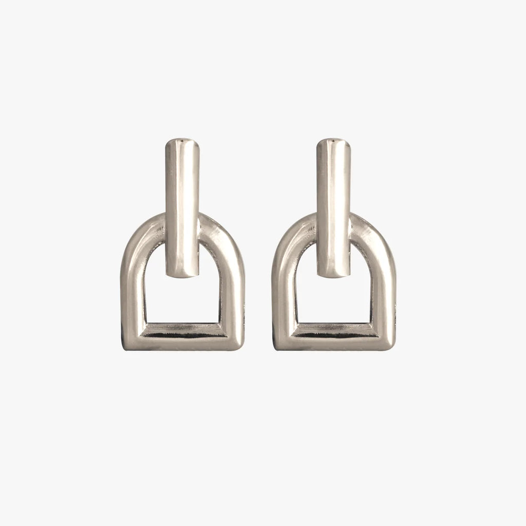 Ascot Stirrup Earrings – Silver