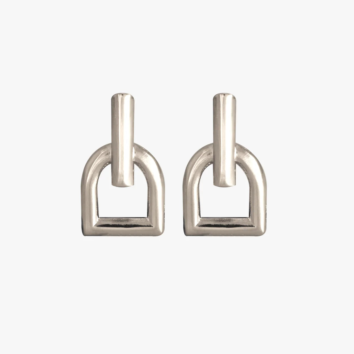 Ascot Stirrup Earrings – Silver