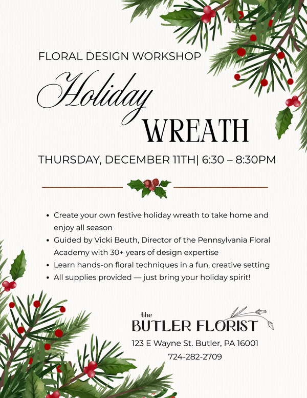 Holiday Wreath Floral Design Workshop