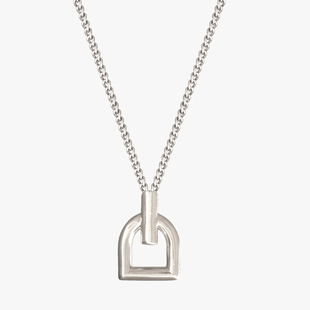 Ascot Stirrup Necklace - Silver