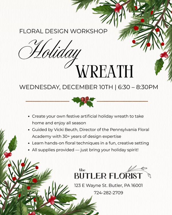 Holiday Wreath Floral Design Workshop