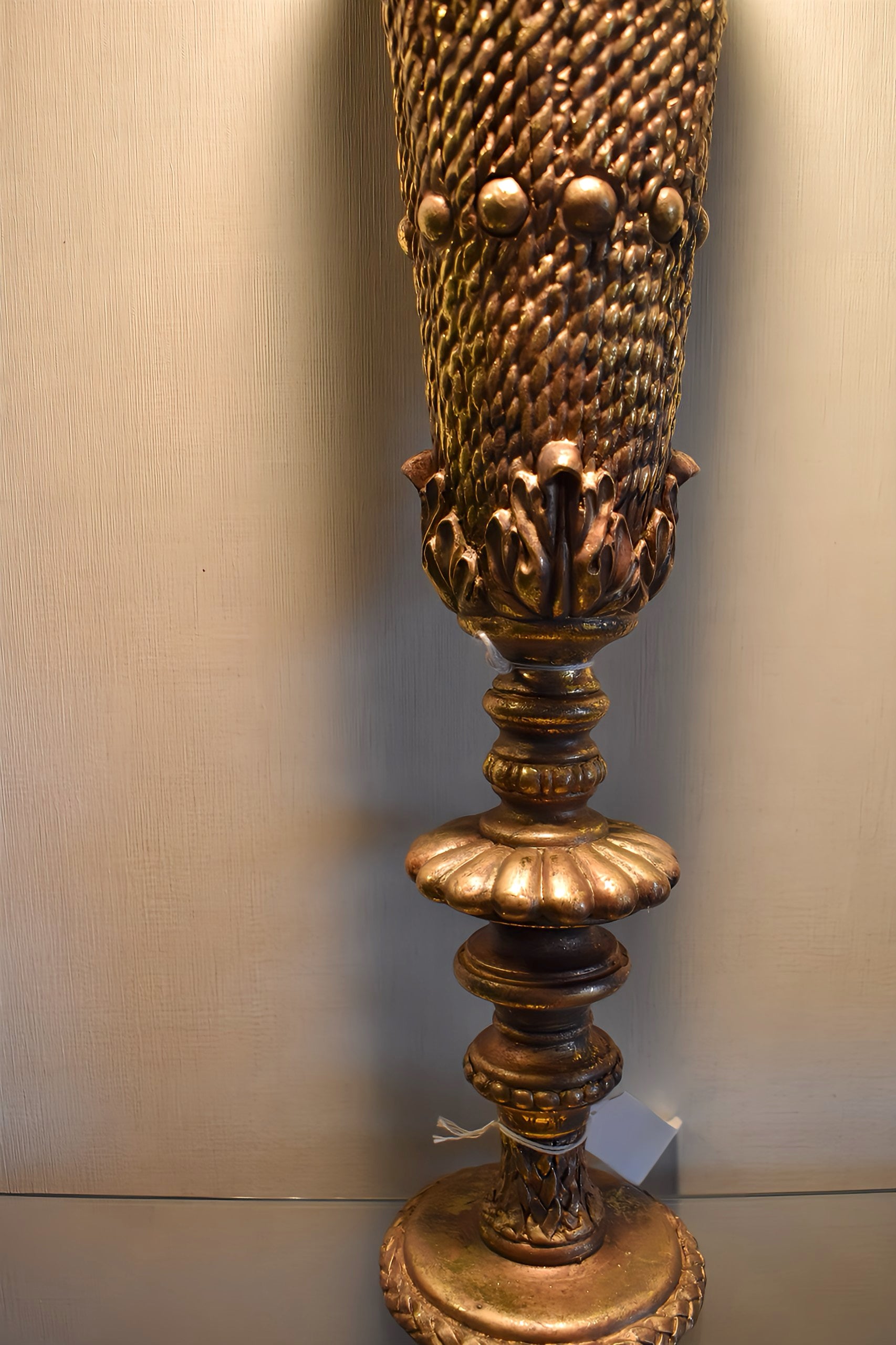 Small Gold Tassel Candle Holder