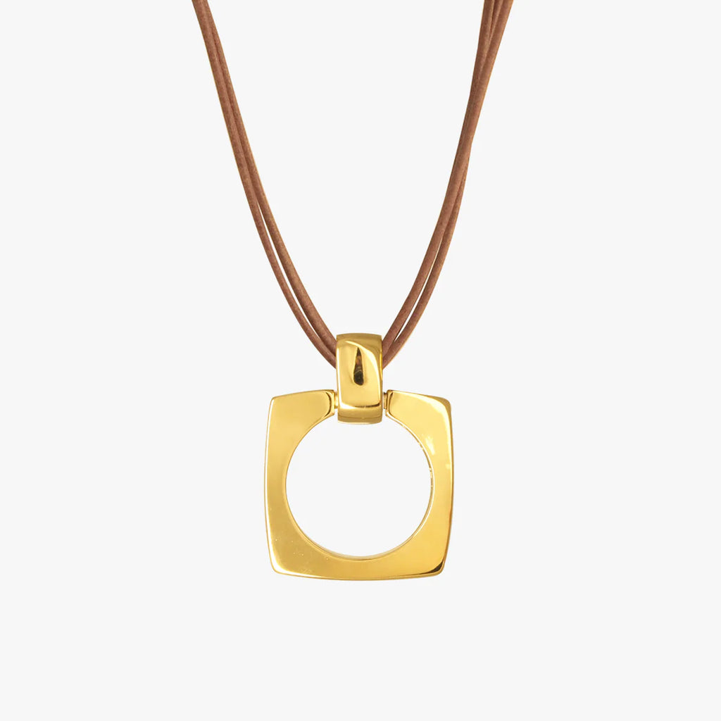 Aldaba Long Necklace – Gold