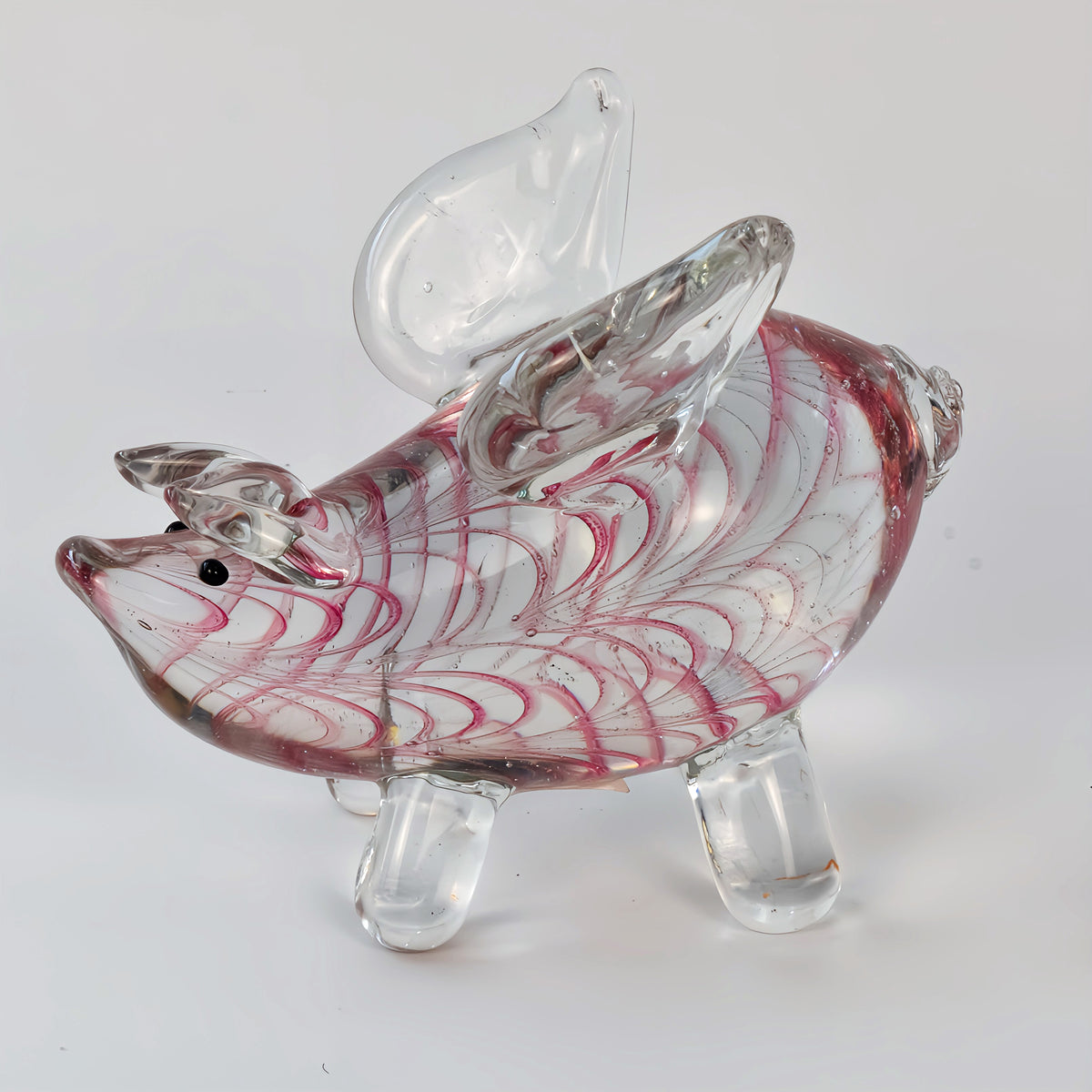 Heavy Art Glass "When Pigs Fly" Figurine