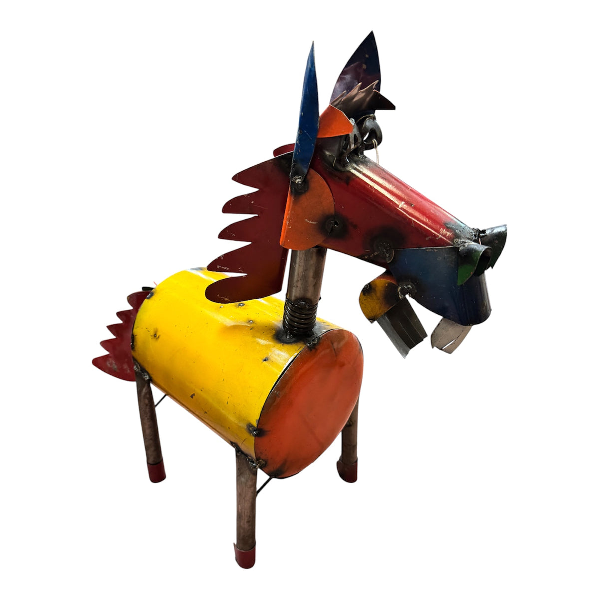 Colorful Metal Horse – Playful Garden or Porch Decor