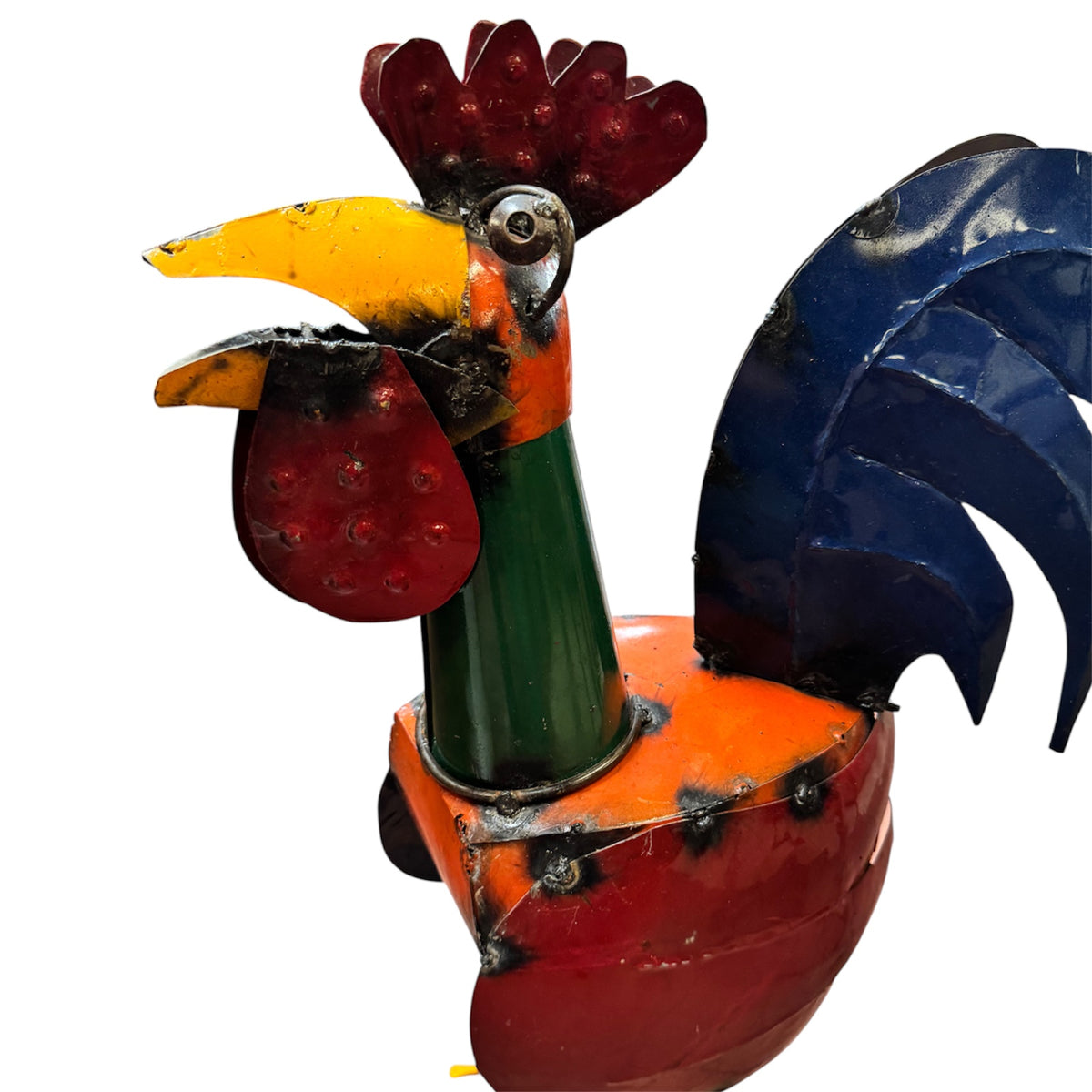 Colorful Metal Rooster – Vibrant Garden Accent