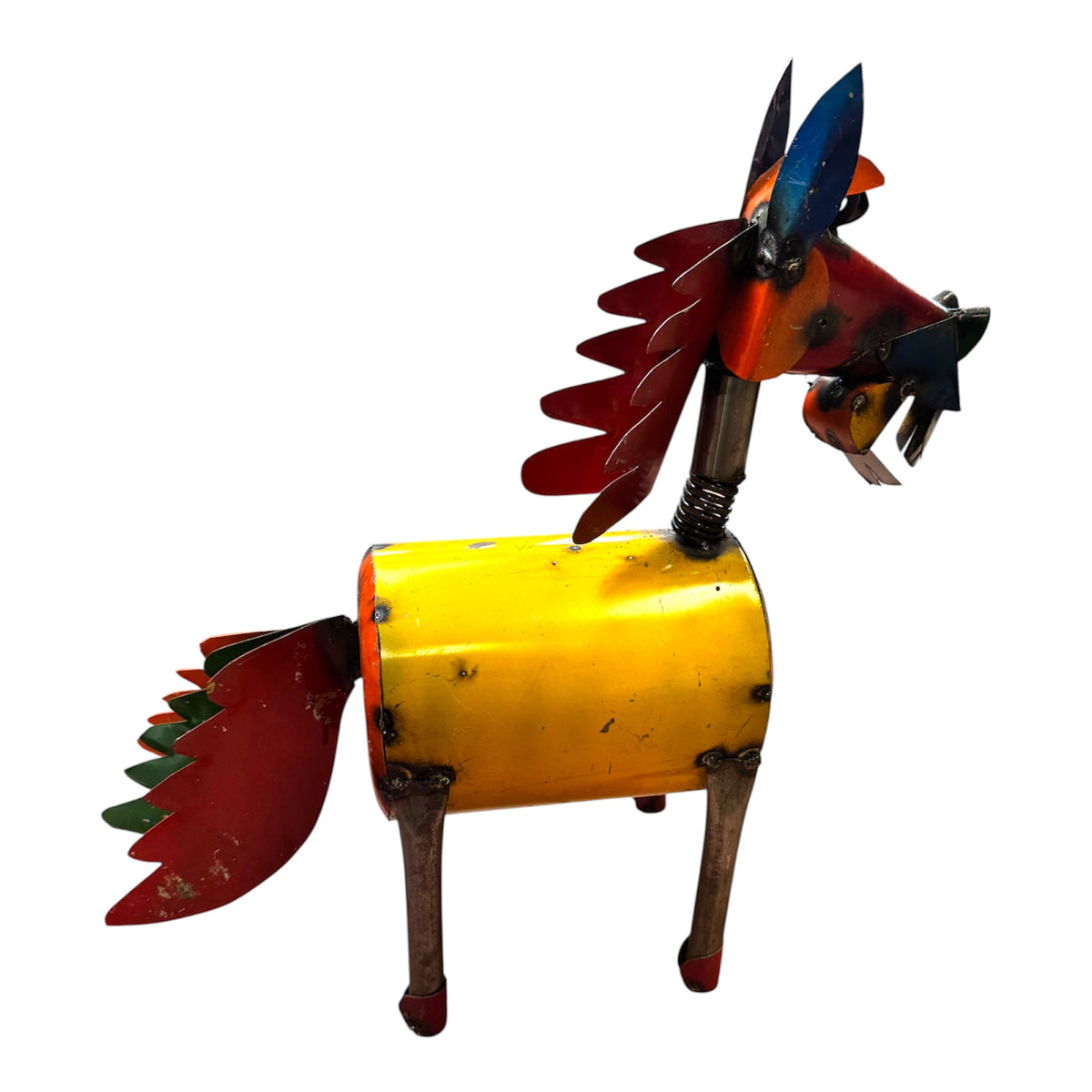 Colorful Metal Horse – Playful Garden or Porch Decor