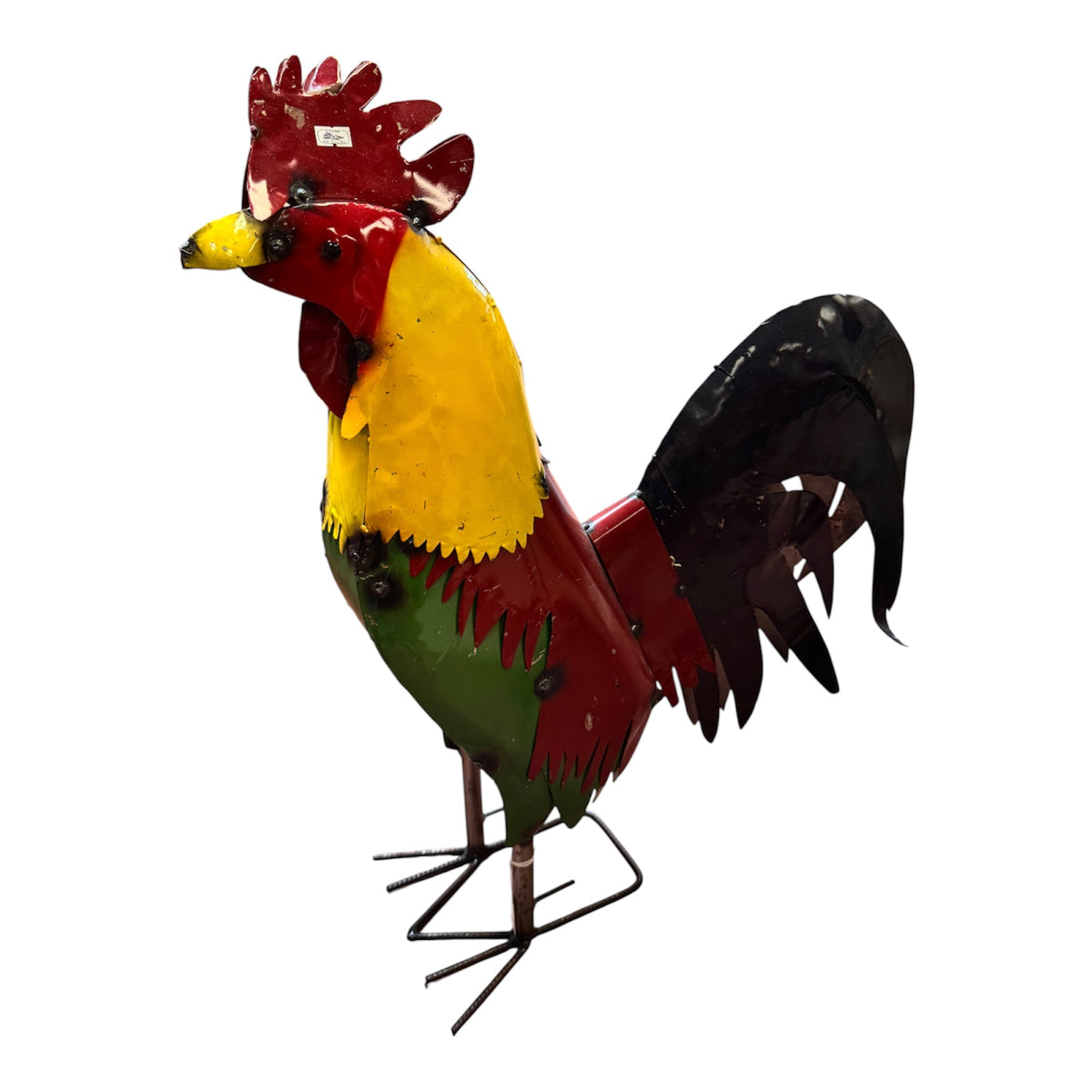 Colorful Metal Rooster – Vibrant Garden Accent