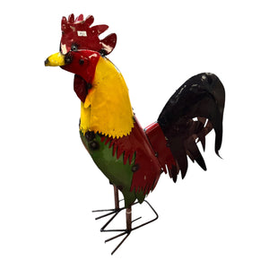 Colorful Metal Rooster – Vibrant Garden Accent