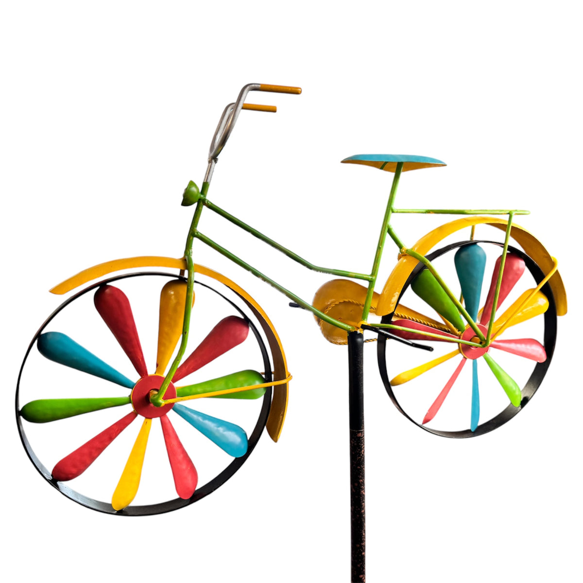 Sunny Ride Green Bicycle Garden Stake