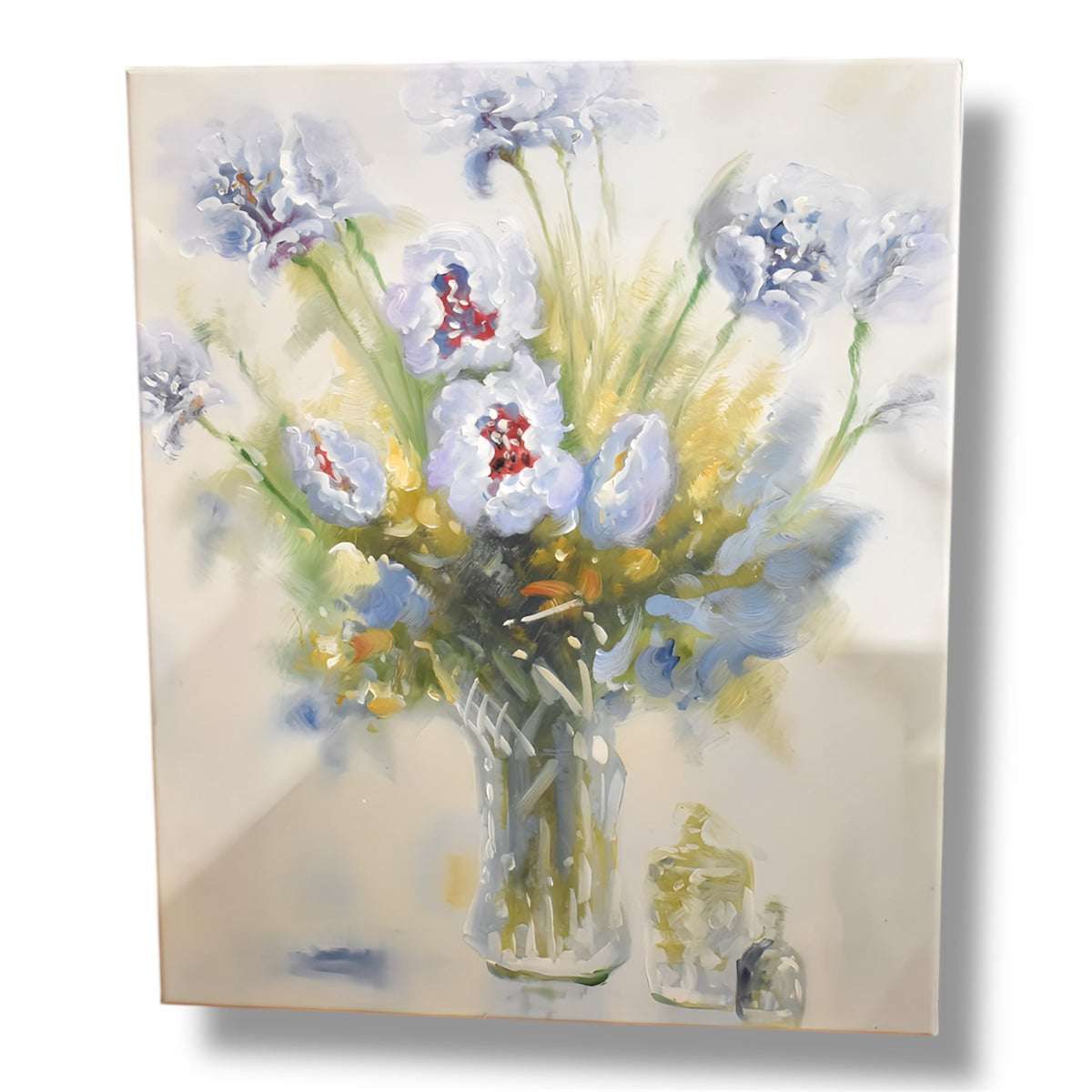 Floral Vase Oil Painting Style Canvas Art Print