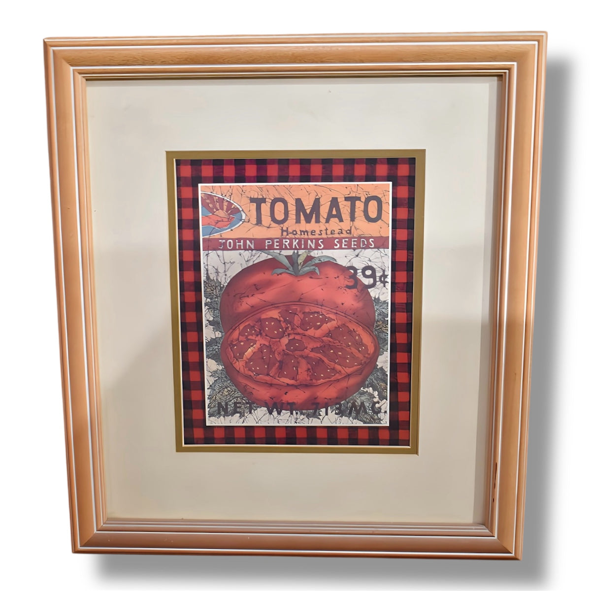 Vintage-Style Tomato Seed Packet Framed Art