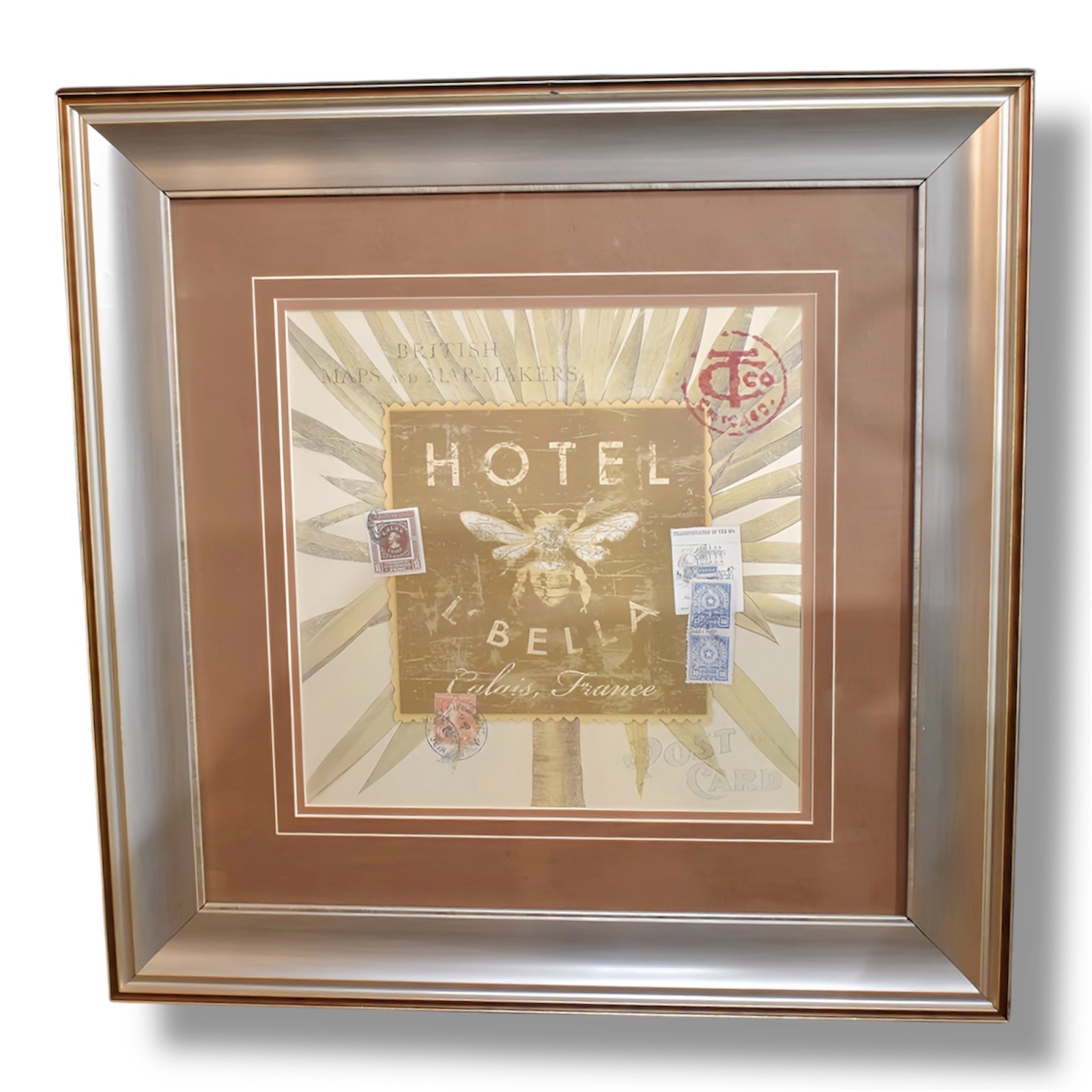 Hotel L’Bella Calois Vintage Square Art Print