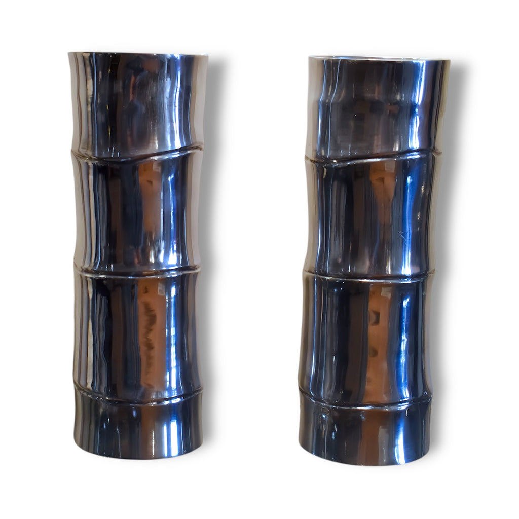 Sleek Aluminum Bamboo Taper Holder