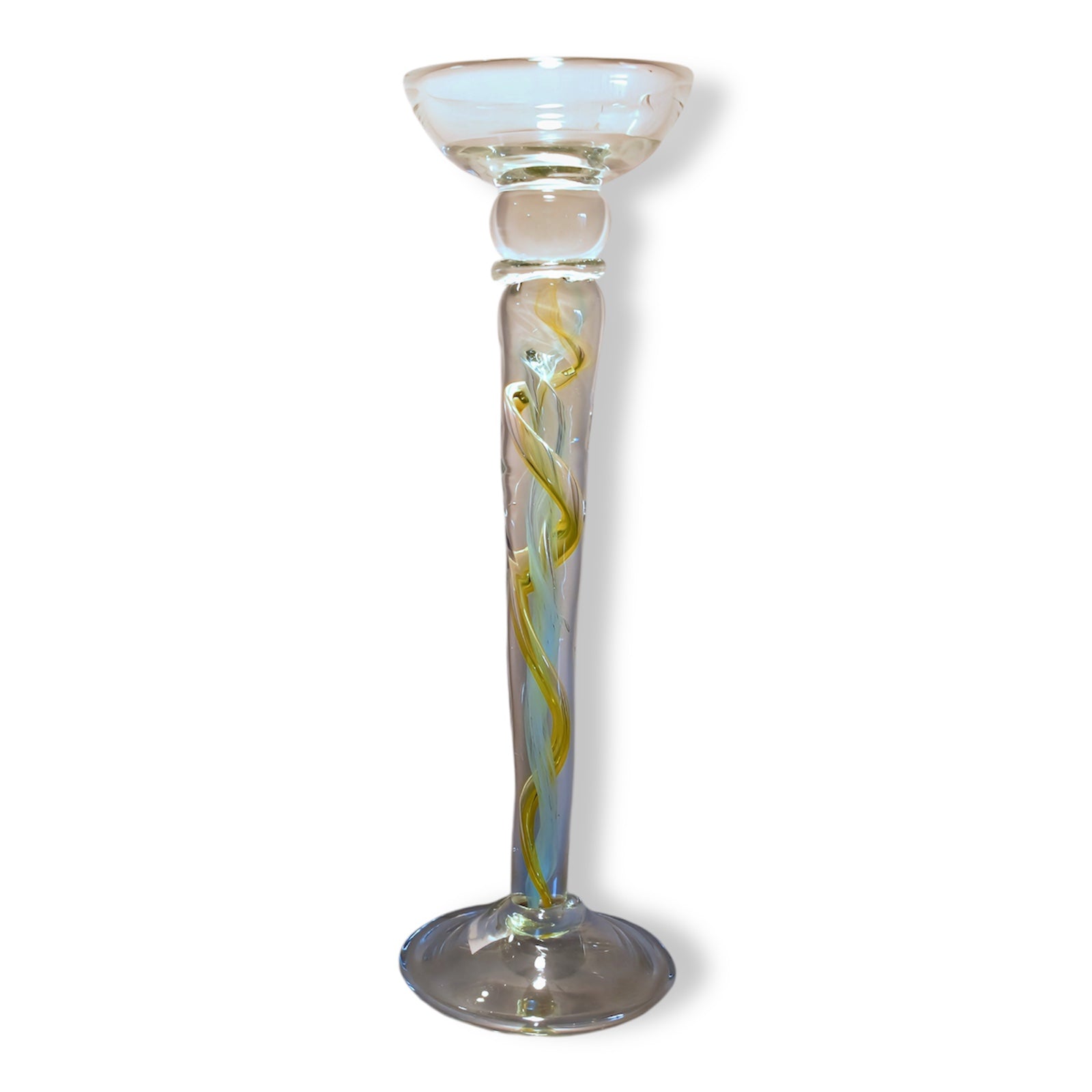 18” Blown Twist Candle Holder