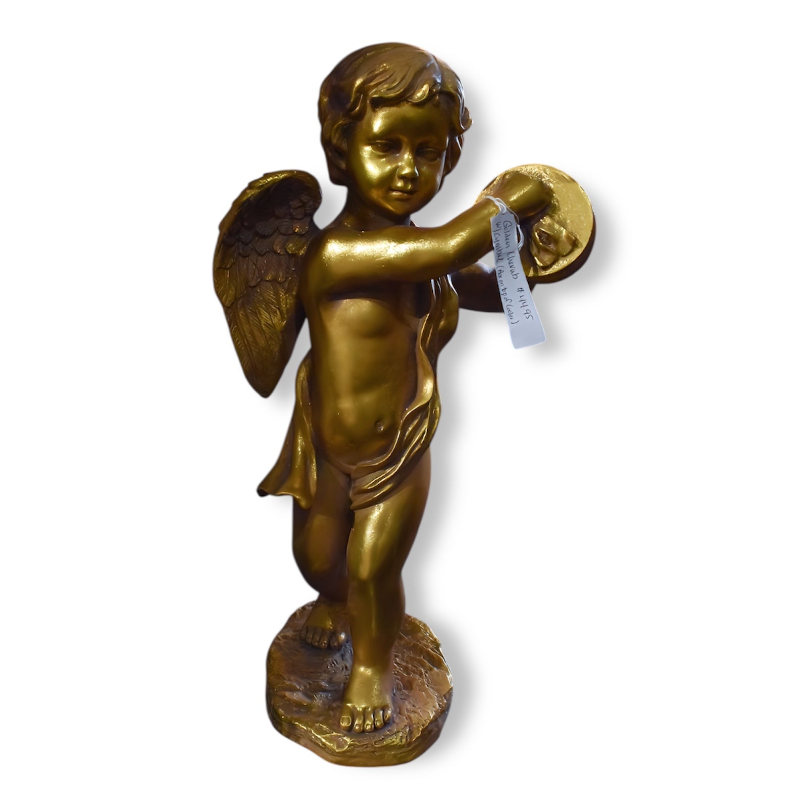 Golden Cherub with Cymbal