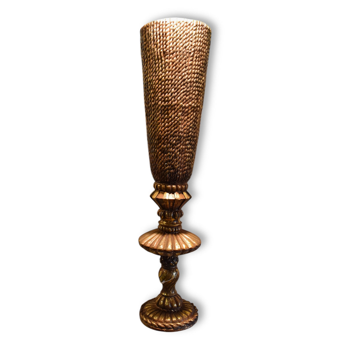 Large Gold Tassel Candle Holder