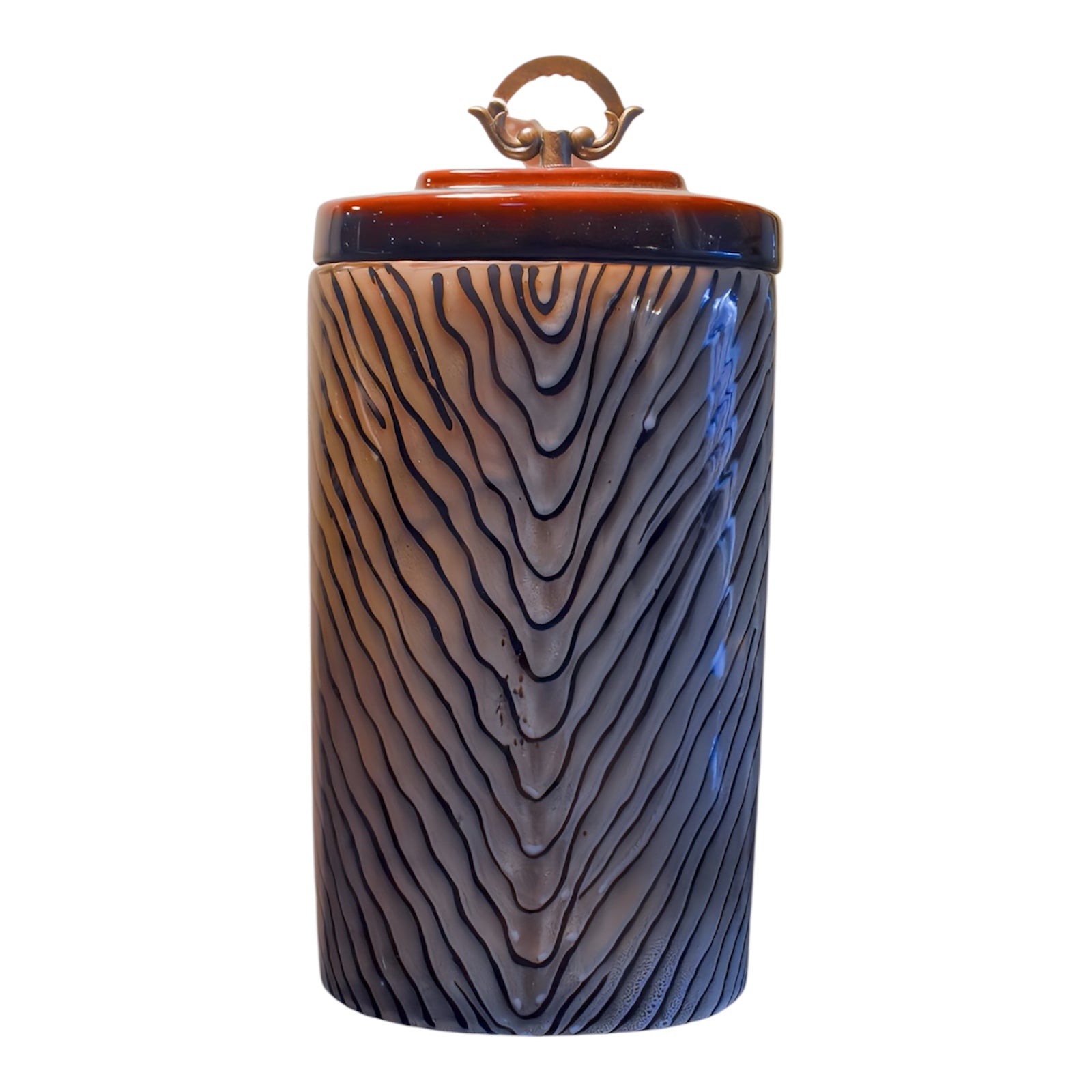 Large Lidded Jar w/ Tassel