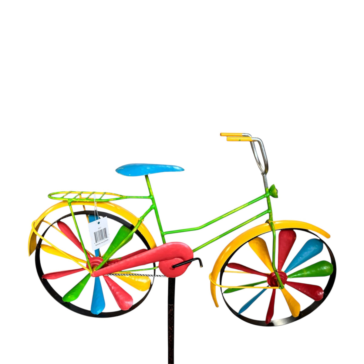 Sunny Ride Green Bicycle Garden Stake