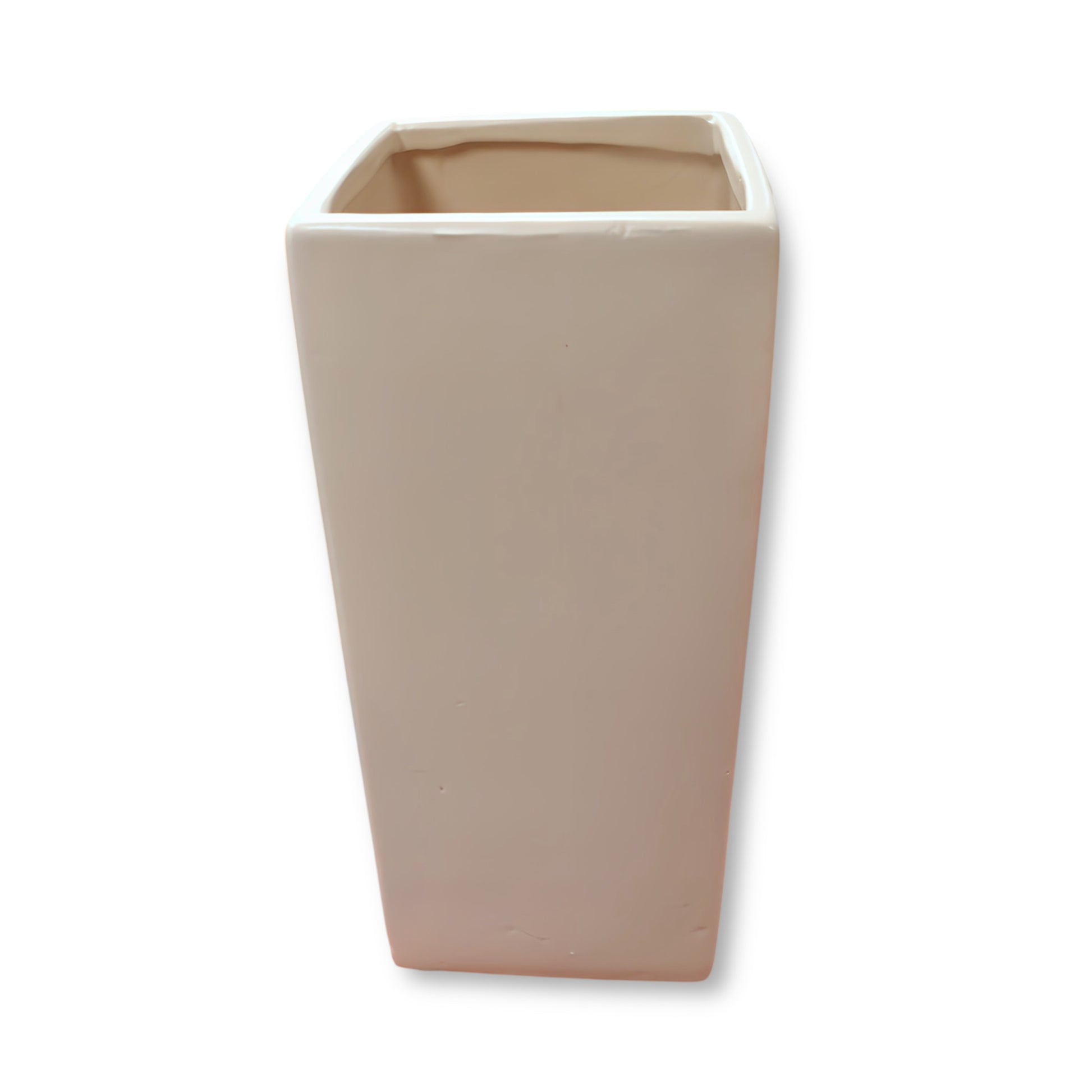 White Square Vase