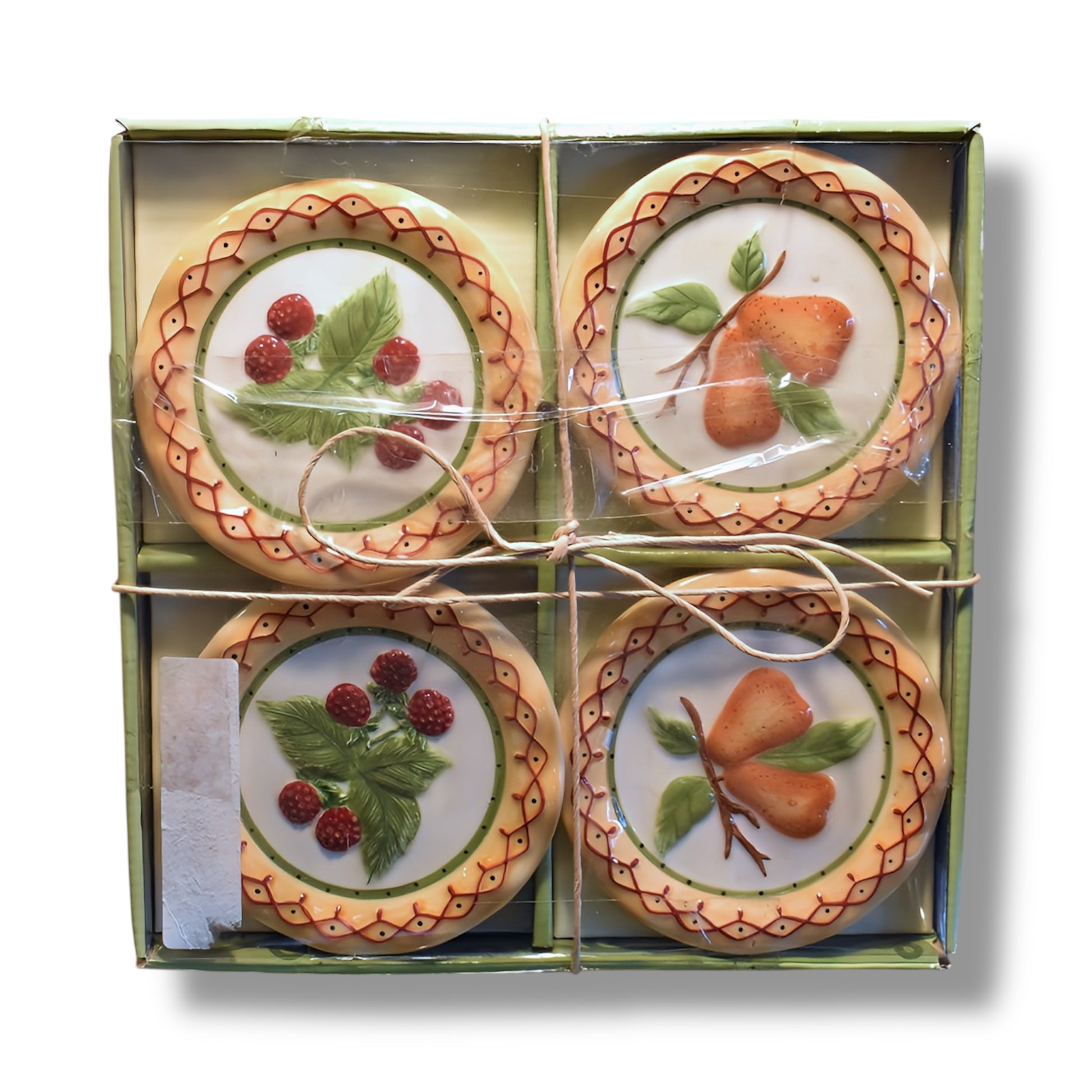 Raspberry & Pear Mini Plate Set with Wire Rack