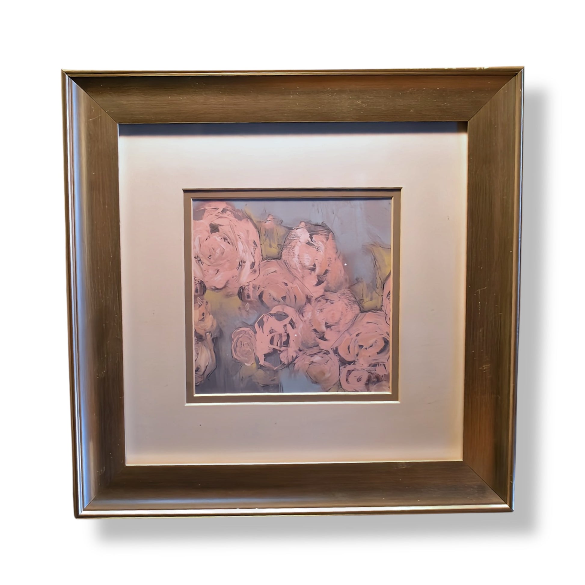 Blush Pink Flowers Framed Art Print
