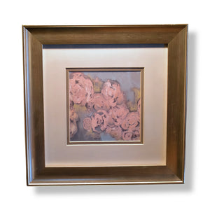 Blush Pink Flowers Framed Art Print