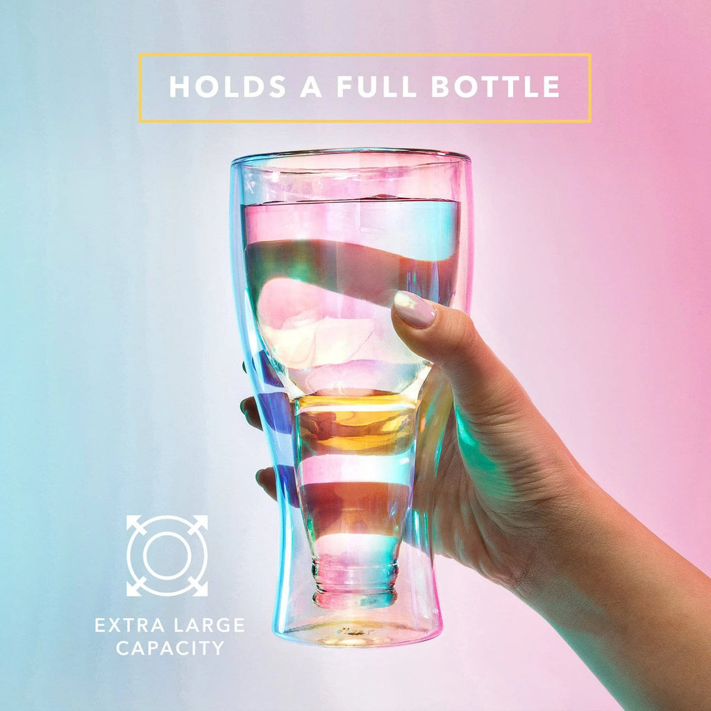 Aura Collection Upside Down Beer Glasses (Set of 2) 13.5 oz