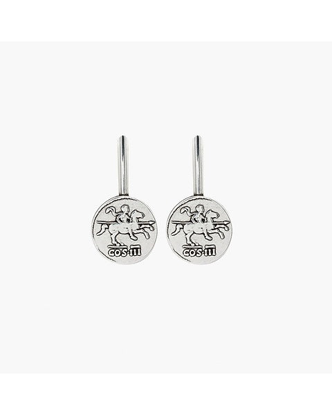Alejandro Coin Earrings - Silver