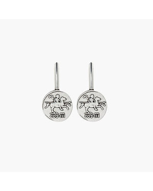 Alejandro Coin Earrings - Silver