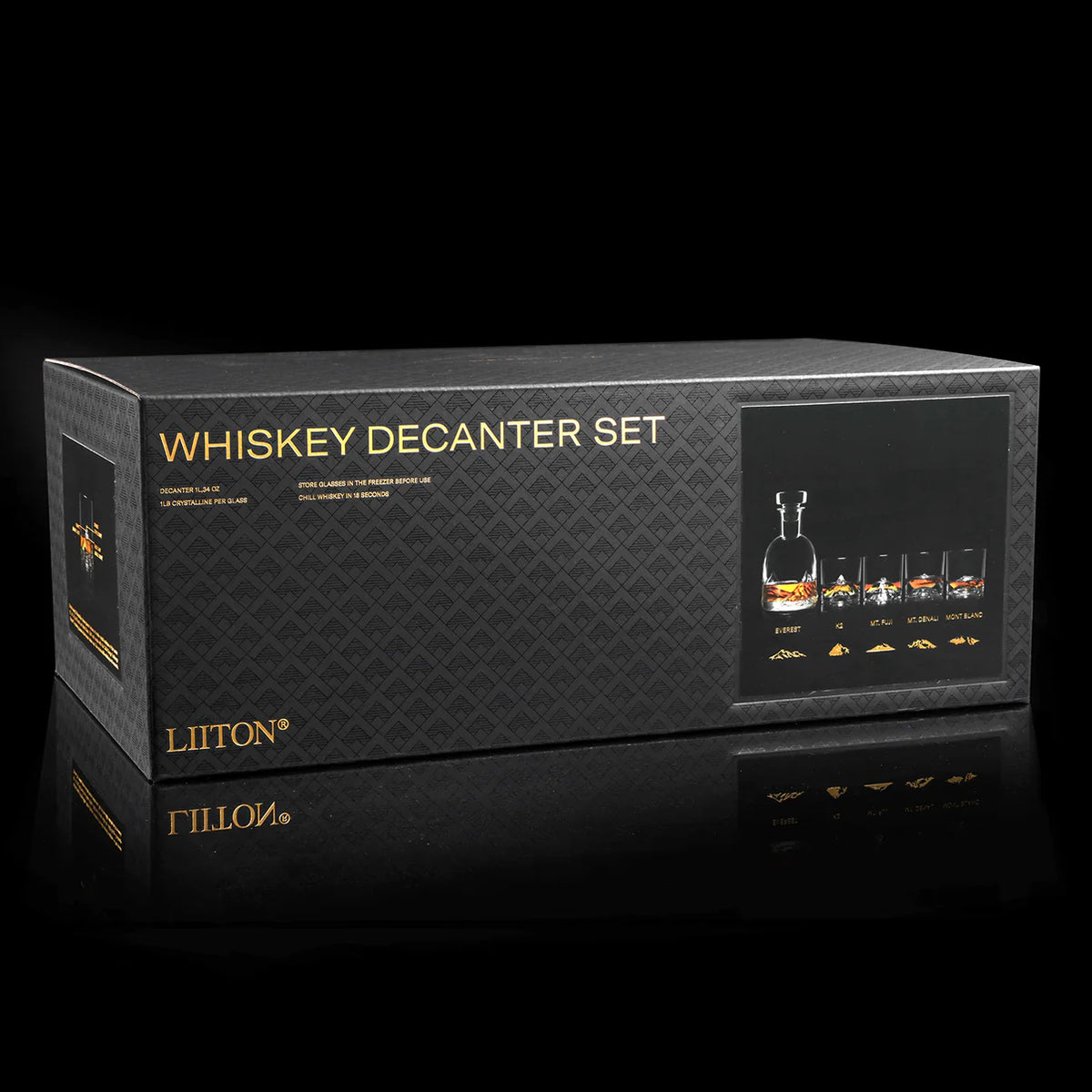 The Peaks Crystal Whiskey Decanter Set (5 pcs)