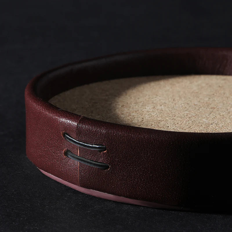 Liiton Whiskey Leather Coasters - Set of 4