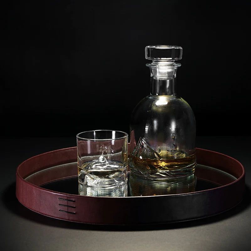 Mirrored Whiskey Serving Tray