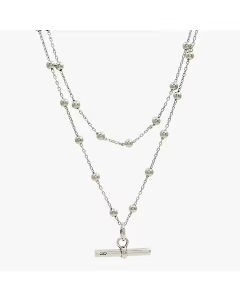 Beaded Mast Necklace - Silver