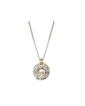 Gladiator Coin Necklace - Silver