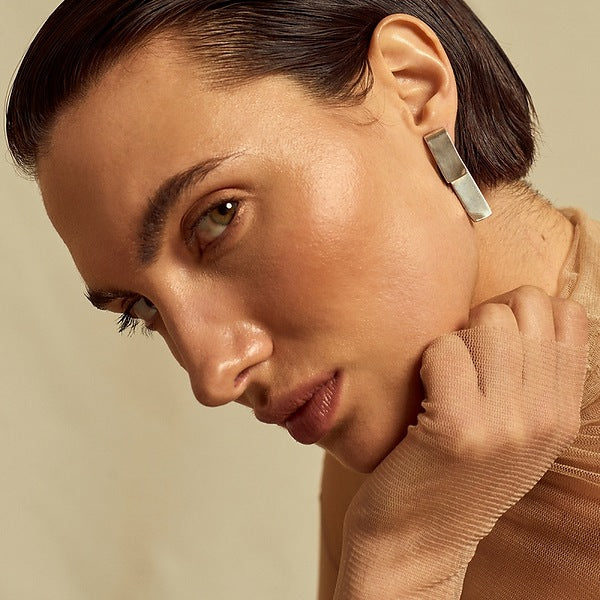 Veil Earrings - Silver